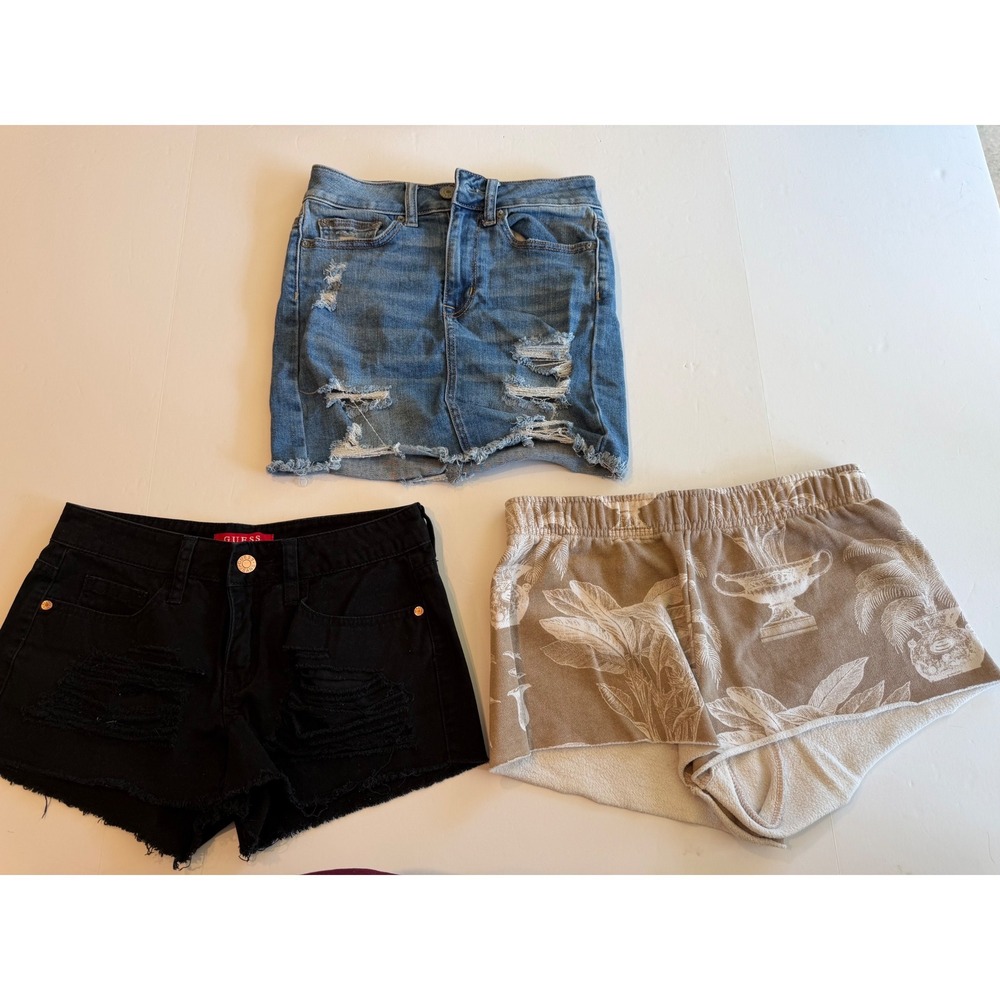 Womens Shorts Bundle American Eagle‎ Denim Skirt Pac Sun Guess